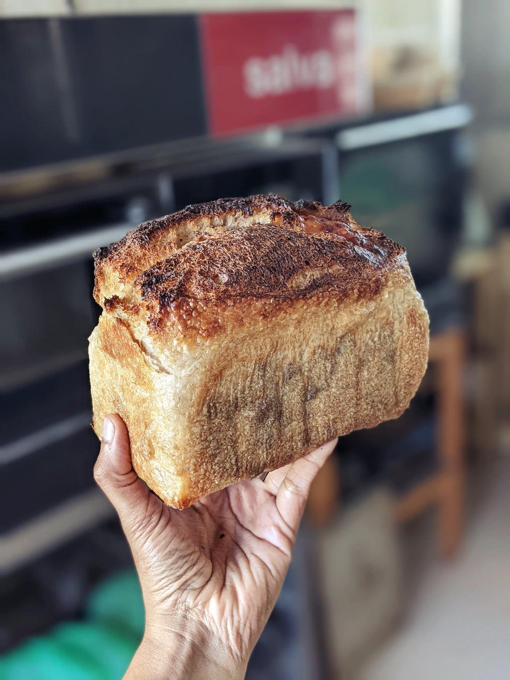 100% Organic Wholewheat Toasted Oatmeal Porridge Sourdough Sandwich Loaf